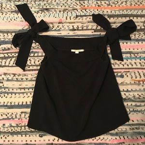 Black off the shoulder top